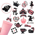 Romantic fairy Tales Characters Pvc Straw Toppers Alice Straw Charm Toppers