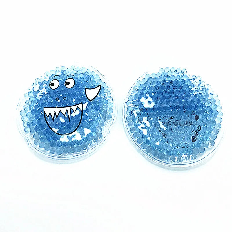 Hot Selling Reusable Custom Cartoon Design Round Shape Gel Beads Hand Warmer for Instant Pain Relief Popular in Kids