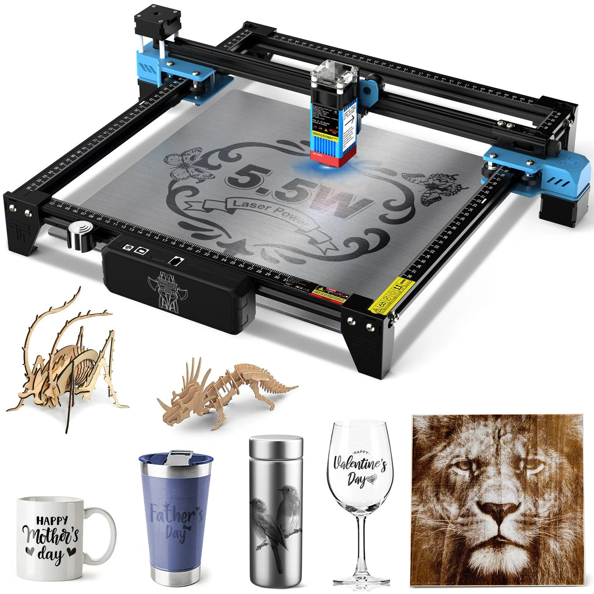 5.5W Laser Engraving Machine Mini Laser Engraving Machine Small Portable Laser Engraving Cutting Machines MegaBDM