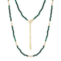 RINNTIN MPN07 Natural Malachite Freshwater Pearl Clavicle Chain Retro Style Female Choker Summer New Chinese Pearl Necklace