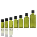 Essential Oil Bottle 5ml to 100ml Glass Lotion Bottles with Plastic Lids for Personal Care Packaging