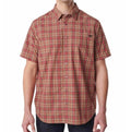 2021 Spring Summer Red and Black Plaid Shirt Plaid Shirt Men Plaid Dress Shirt