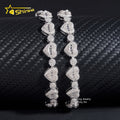 Trendy GRA Certificated Heart Moissanite Tennis Bracelet 925 Silver Fine Jewelry Ladies Fashion VVS Moissanite Bracelet