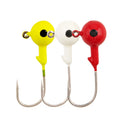 5pcs Lures Spray Paint Three-color Lead Head Hook High Carbon Steel Hook Soft Bait Texas Fishing Rig