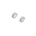 925 Silver Daisy Hoop Earrings Simple Temperament Exquisite Hot Female square Jewelry Gift