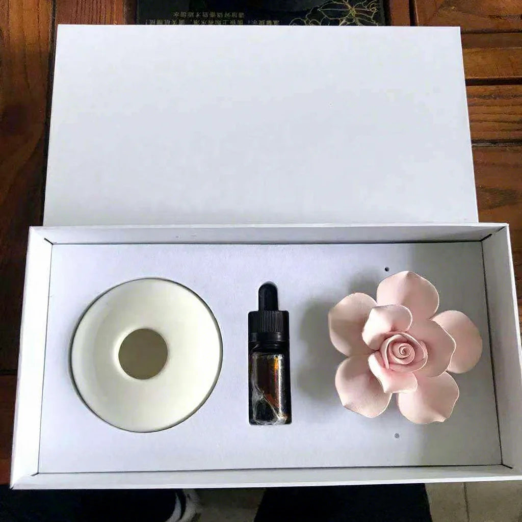 Hot Sell Ceramic Aroma Stone Ceramic Flower Diffuser Bottle Reed Flower Air Freshener