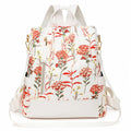 Cute Mini Floral Nylon Backpack for Women and Girls Fashionable Travel & Business Laptop Bag with Polyester Lining Dress Style