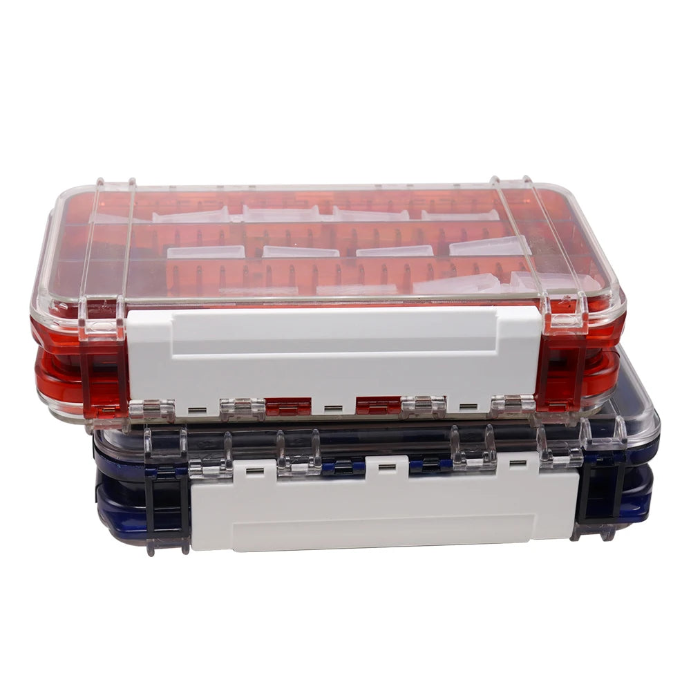 Bestselling Carbon Double Sided Lure Box Soft Bait Lead Head Hook Storage Box Outdoor Fishing Portable Hook Box Wholesale
