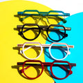 Finione High Fashion Elegant Men Round Frame Optical Eyeglasses Men