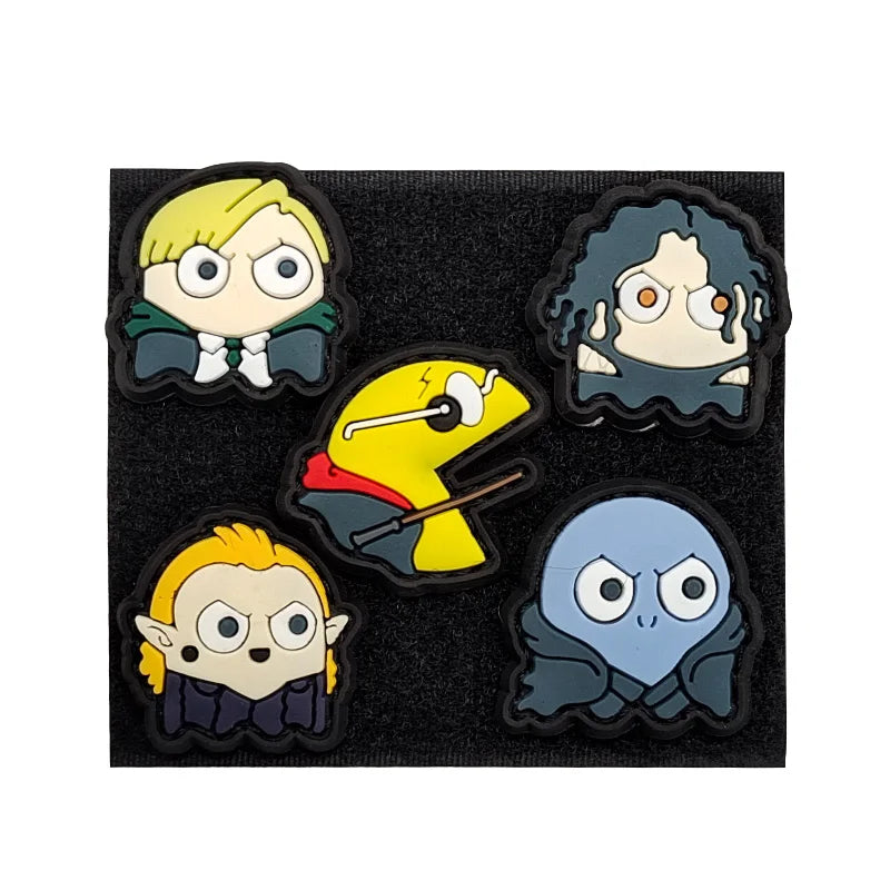 Cartoon Movie Doll PVC Rubber Mini Emblem Drop Glue Logo With Hook Patches