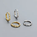 2024 New 925 Sterling Silver Minimalist Waterdrop Zircon Hoop Earrings for Women