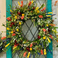 New Flower Wreath Texas Wildflower Garland for Front Door Home Decoration