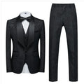 2023 New Men's Evening Dress Bridegroom Suit Fashion Jacquard Brand Dress Three-piece Set for Men