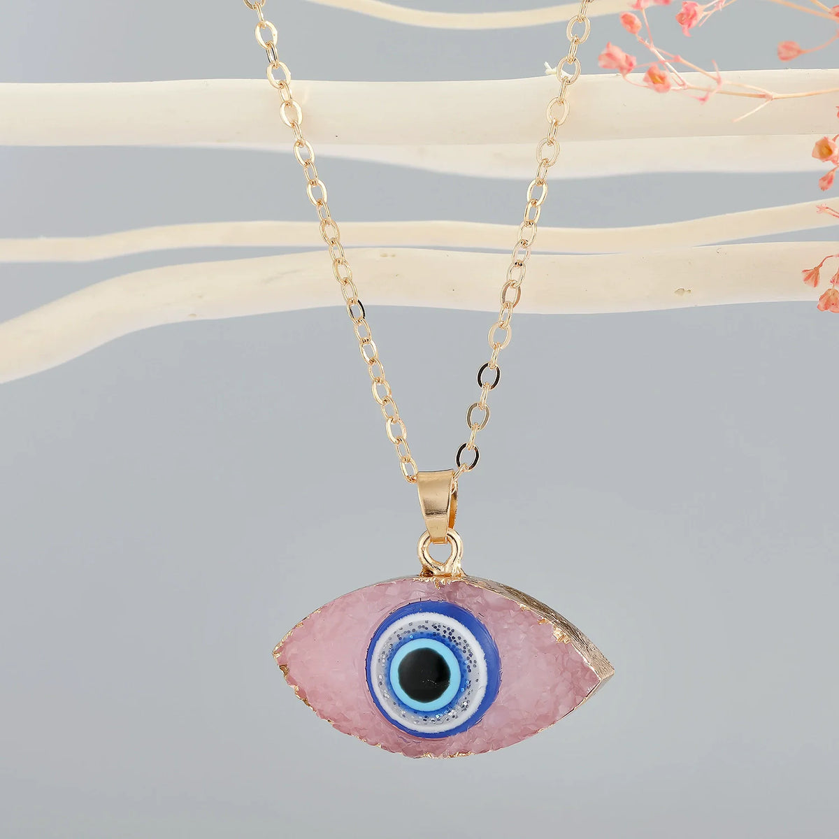 Fashion Eye Necklace Simple Resin Eye Pendant Wholesale N2308048