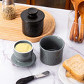 Wholesale Hot Sale Eco-Friendly Porcelain Butter Crock Cheese Container Butter Box with Lid