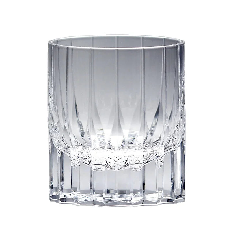 Hot Sale Luxury Old Fashioned Whiskey Glasses 10 Oz Crystal Hand Carved  Rocks Barware Perfect for Wedding and Party