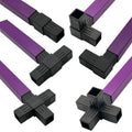 Supply Quality 3 Way Square Tube Connectors Plastic Corner Connectors for 20 Mm 25Mm 30Mm Square Metal Tubing Plastic Connector