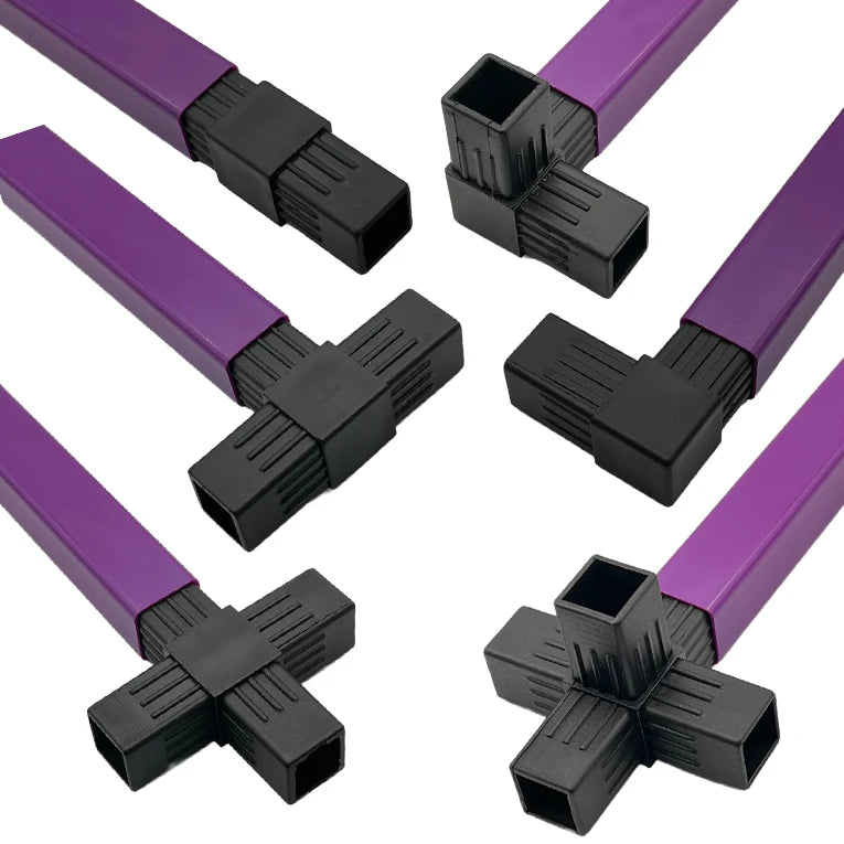 Supply Quality 3 Way Square Tube Connectors Plastic Corner Connectors for 20 Mm 25Mm 30Mm Square Metal Tubing Plastic Connector