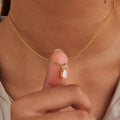 Trendy Zircon CZ Birth Stone Stainless Steel Choker Necklace Jewelry 18K Gold Plated Zodiac Birthstone Pendant Necklace