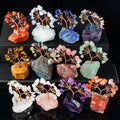 Natural Reiki Raw Stone Base Crystal Chip Luck Crystal Money Tree Healing Gemstone Crystal Tree MegaBDM