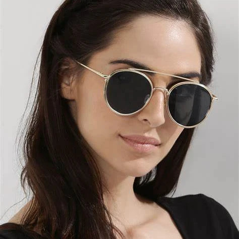 Net Red with Sunglasses Fashion Small Frame Korean Ins Retro Fashion Sunshade Mirror Personality Street Shot
