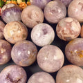 Wholesale High Quality Pink Amethyst Flower Druzy Sphere Healing Crystal Quartz Fengshui Ball for Decoration