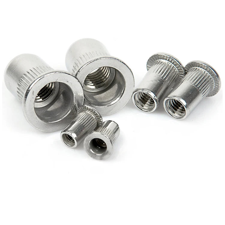 China Stainless Steel Fastener Manufacture Round Press Rivet Nuts with Flat Head
