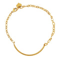 Hip Hop Smile Tassel Bracelet Vintage Heart Pendant 18K Stainless Steel Bracelet