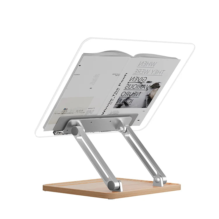Modern Acrylic Book Holder & Reading Stand Multi-Purpose Adjustable Tablet & Laptop Stand for Reading