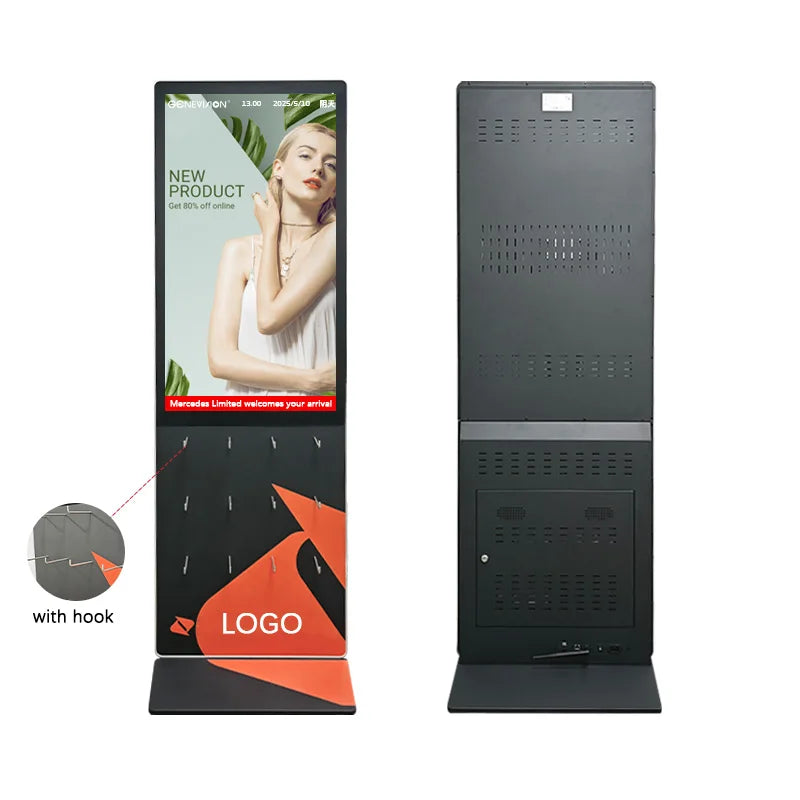 43-inch Custom Modular Hook-Mounted Floor-Standing Digital Signage Touch Screen Digital Signage 4K UHD Digital Display