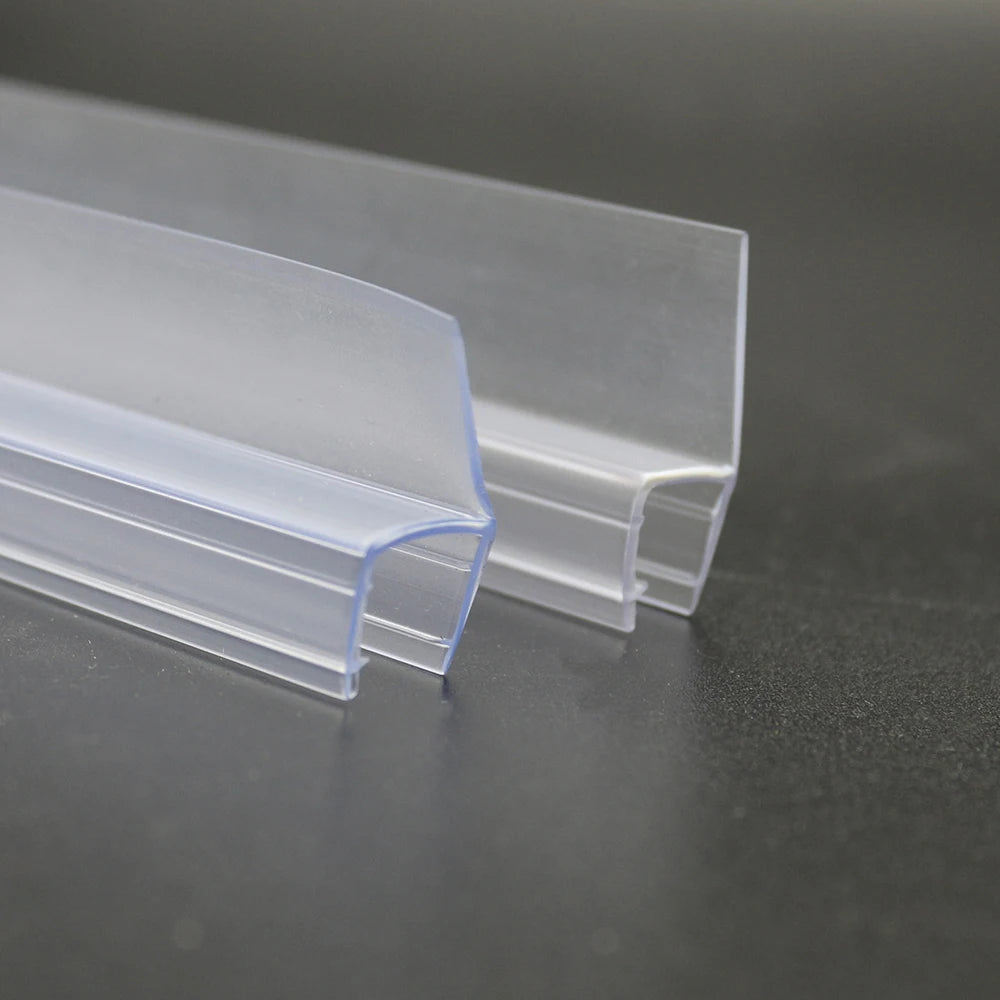 Hot Sale Bathroom Products PVC Plastic Shower Room Sealing Clear Blue for Glass Door Waterproof Bathroom Sealing Strips 6mm