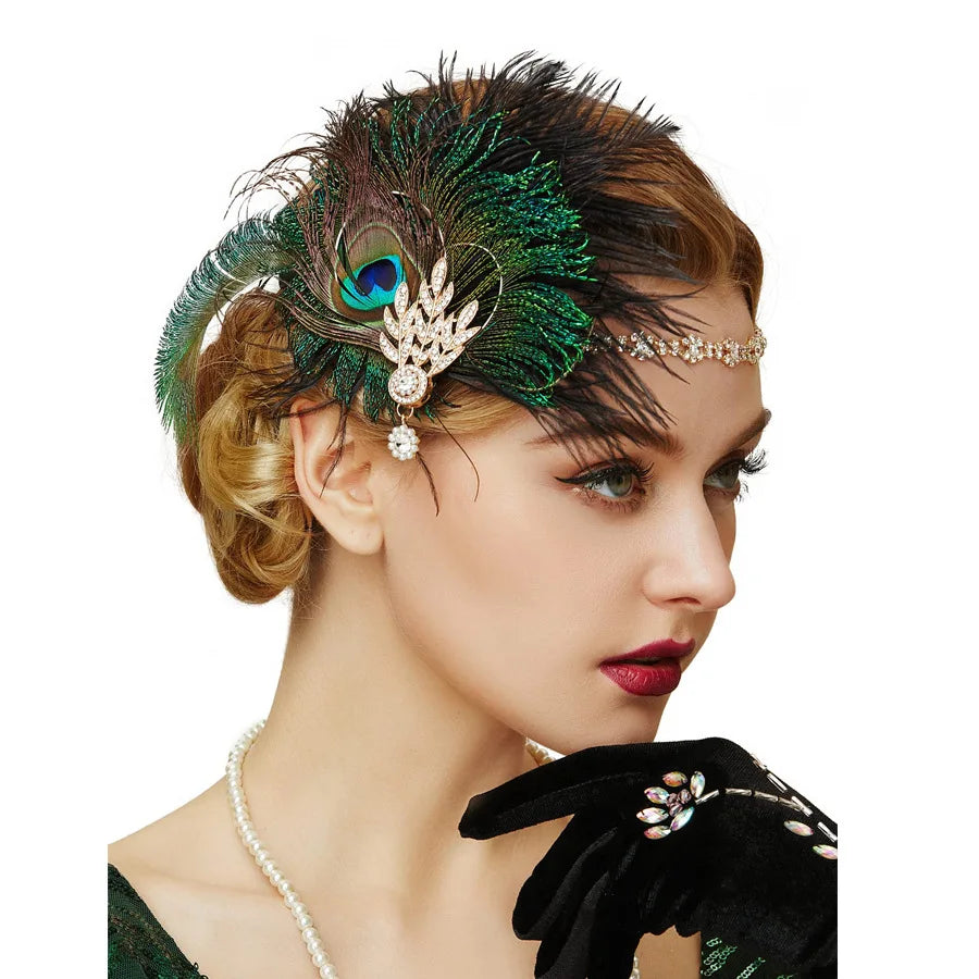 New Women Peacock Feather Fascinator Clip Ladies Day Races Wedding Party Bridal Tiara Hairpin Hair Accessories Bride Headpiece