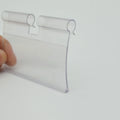 Flat Price Tag Plastic Strips Black Plastic Price Display With Circle Hook in Supermarket Shelf
