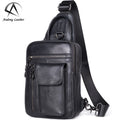 Andong Handmade Genuine Cow Leather Crossbody Men's Sling Chest Bag Waterproof Shoulder Bags for Men Business Casual