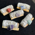 Wholesale Bulk White Sage and Palo Santo Smudge Stick With Crystal Stones