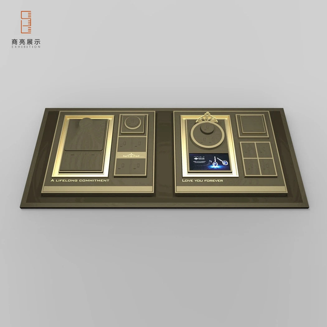Custom Wholesale Velvet Wooden Leather Luxury Jewellery Display Stand for Earring Pendant