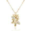 Poliva Unique Design Aaa Zircon 925 Sterling Silver Necklaces Fashion Jewelry 24K Gold Necklace