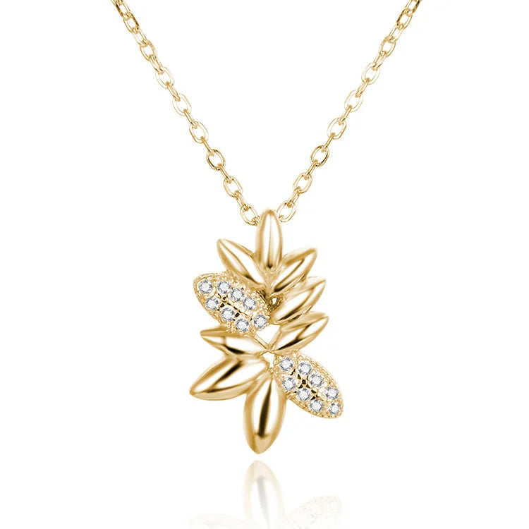 Poliva Unique Design Aaa Zircon 925 Sterling Silver Necklaces Fashion Jewelry 24K Gold Necklace