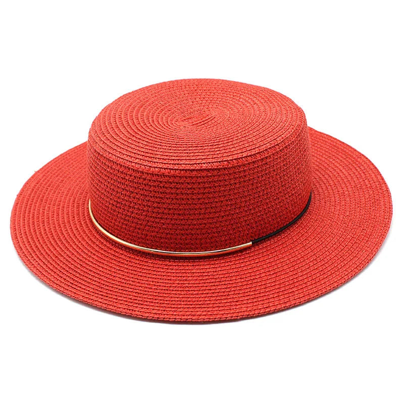 Customized Color Vintage Top Hat High Quality Woven 100% Natural Straw Wholesale Custom Straw Hats Classic