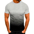 2023 Spring New European and American Men's Leisure Sports Fashion 3D Gradual Short-sleeved Round T-shirts