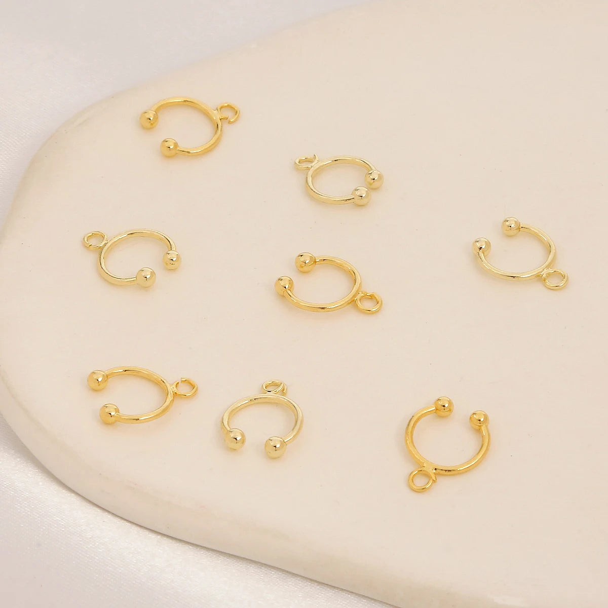 Earrings Jewelry 18K Gold Plated Brass Minimalist Earring Jewelry Making Findings Women Non Pierced Ear Clip Earings