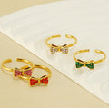 Women's Fashion Jewelry Stainless Steel Non-fading Bowknot Ring