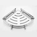 Modern Stainless Steel Wall Mount Corner Shower Shelf with Hooks Durable Bathroom Storage Custom Size