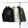 Winter Custom Logo Outdoor Polar Fleece Jacket with Cotton Filling Stand Collar Knitted Fabric Embroidery