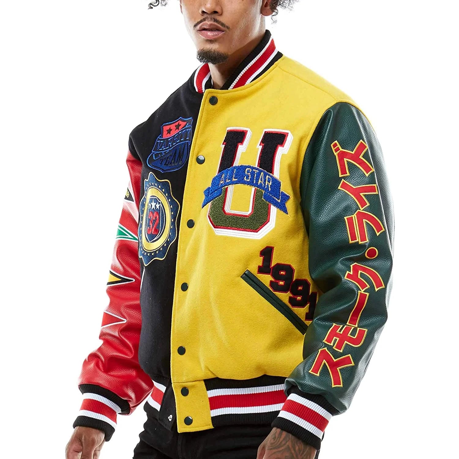 Bomber Jackets Custom Made Men Fashion Latest Design 2022 Winter Bomber Jacket Varsity Fur Jacket Stylish Design Outwear Coat