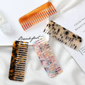Hot Sell Wide Tooth Comb Cellulose Acetate Comb Custom Logo Anti Static Detangle Acetic Acid Hair Comb