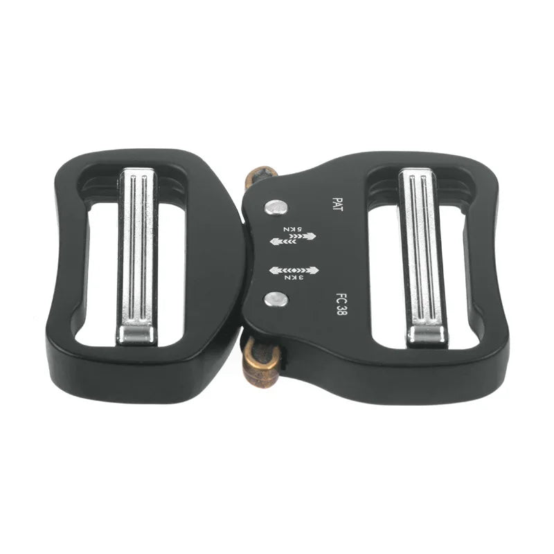 Wholesale Custom logo 38mm Zinc Alloy Automatic Men's Belt Buckle Non-porous Sewing Quick Release Buckle Canvas Belt Accessories