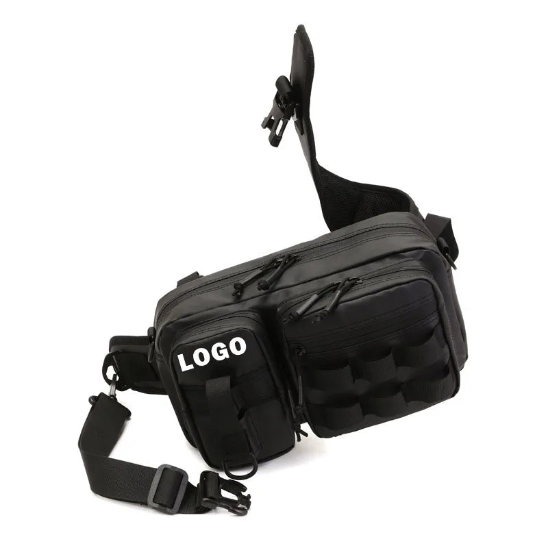 Fashion Waterproof Fishing Lure Bag Multifunctional Sports Waist Pack Fishing Rod Box Shoulder Crossbody Messenger Chest Bags