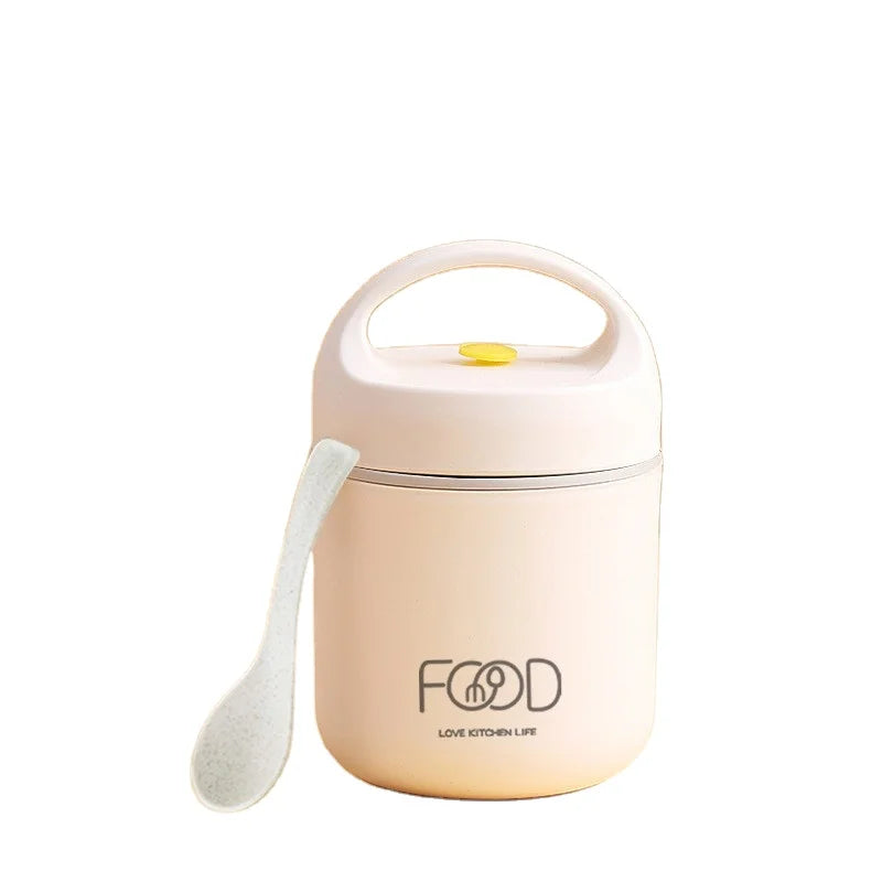 Madou 304 Stainless Steel Mini Breakfast Cup Cute Design with Sealed Handle Portable Insulation for Outdoor Milk & Soup Can