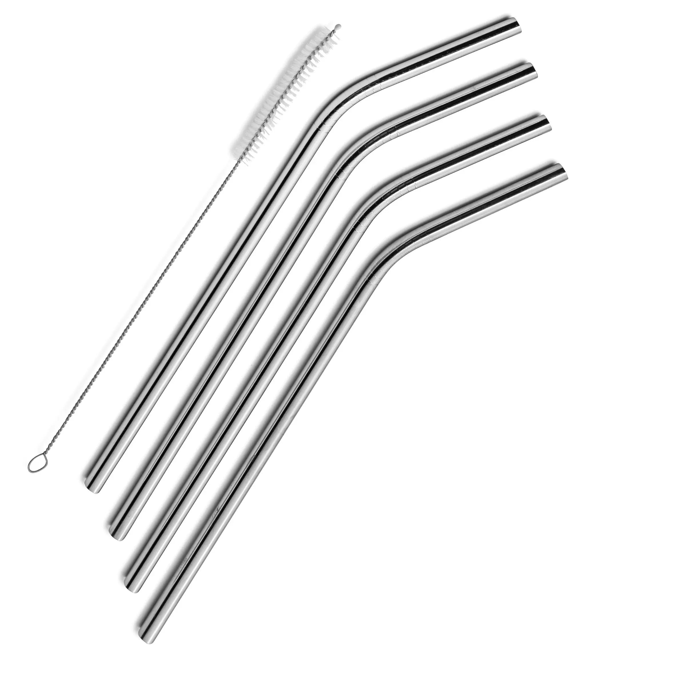 Reusable 30 Oz & 20 Oz Tumbler Water Bottle Straws Bendable Stainless Steel Straws with Printed Design Drinkware Accessories